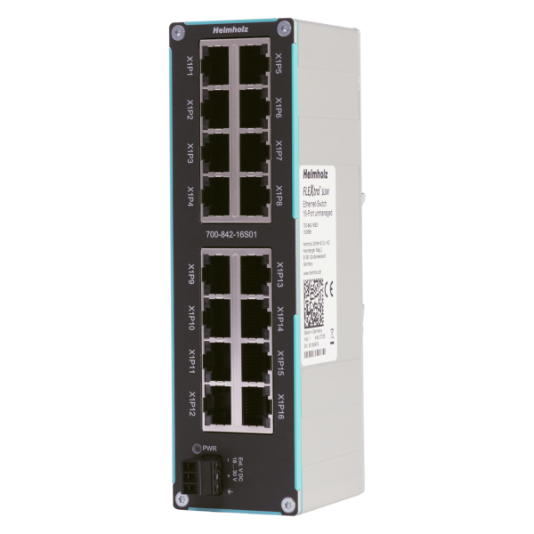 FLEXtra SLIM Ethernet-Switch unmanaged, 16x RJ45 100 Mbit